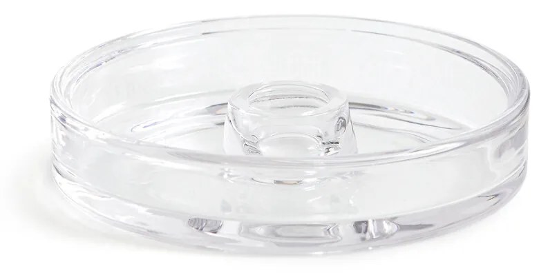 Ronde kaarshouder in transparant glas, Sila
