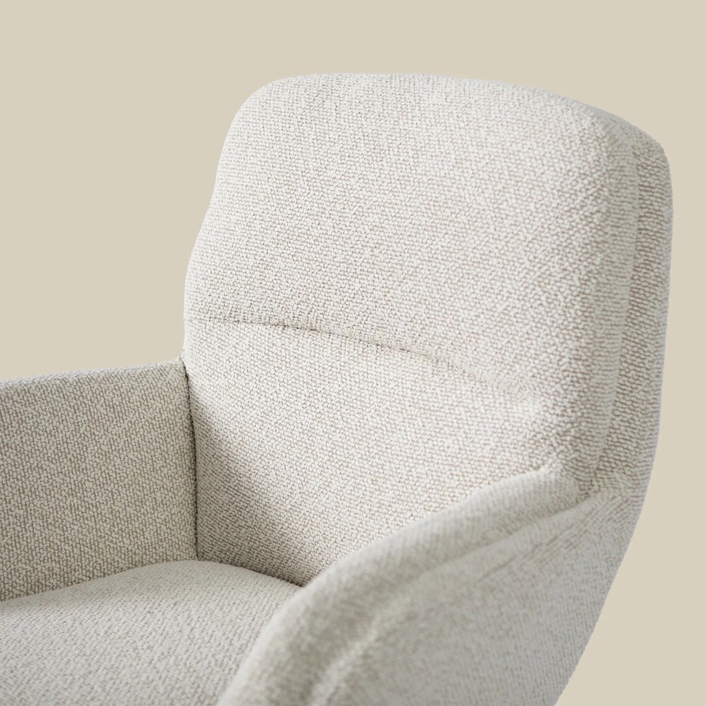 Kleine Fauteuil Beige Draaibaar