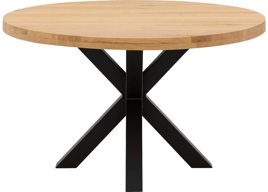 Goossens Eettafel Blade, Strak blad rond 140 x 140 cm 6 cm dik