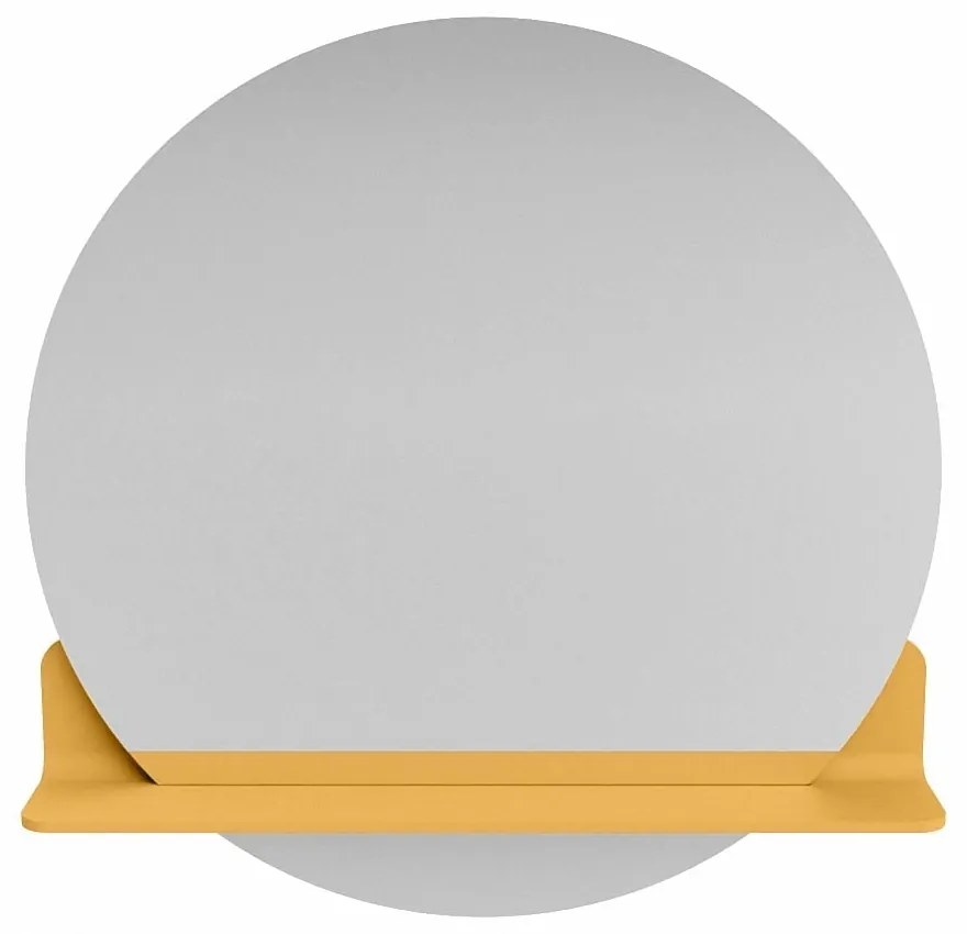 Mondiaz Spot spiegel rond Ø70cm met planchet ocher