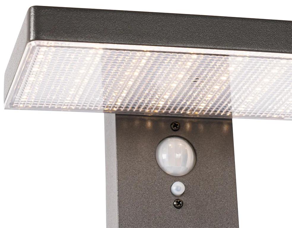 Staande buitenpaal antraciet 80 cm incl. LED en dimlicht op solar - Sunnie Modern IP44 Buitenverlichting