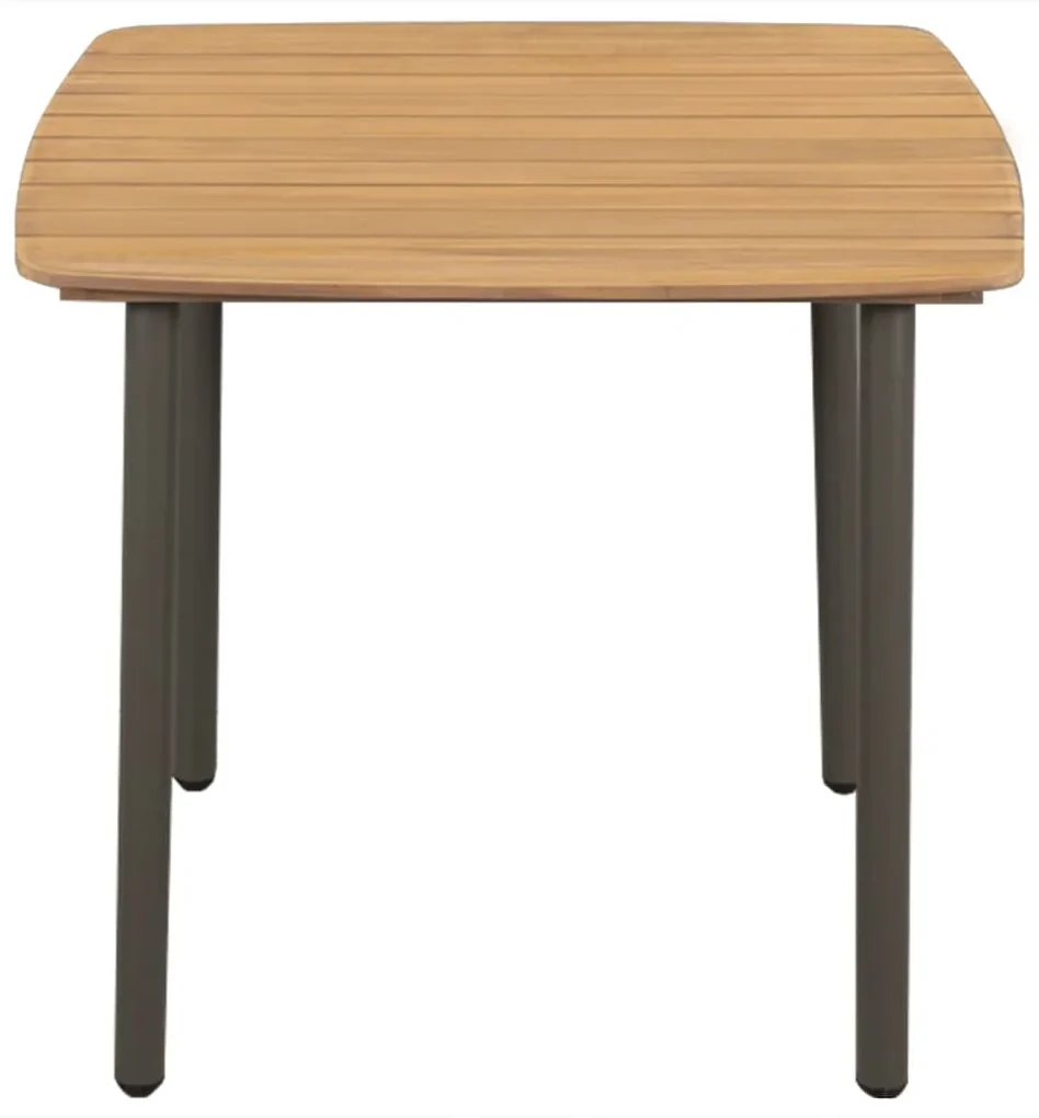 vidaXL Tuintafel 80x80x72 cm massief acaciahout en staal