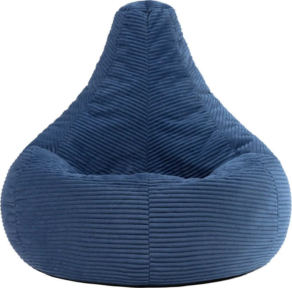 Cloudy Cord Zitzak Stoel - Denim Blauw