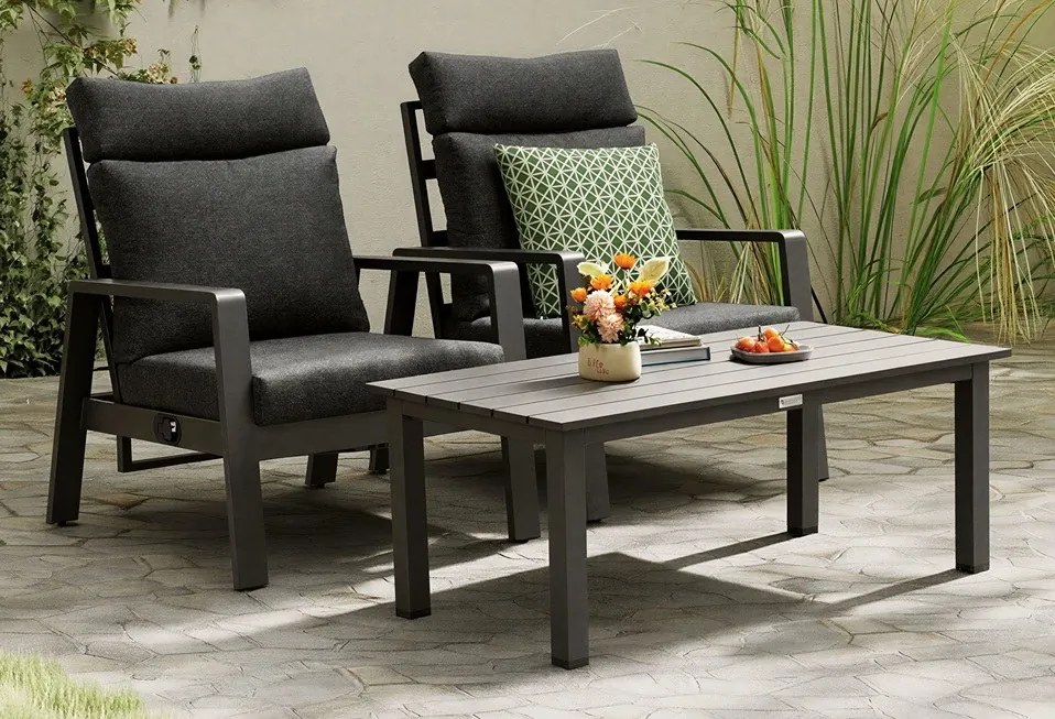 Tuinpunt Murcia Terras antraciet terrasmeubelset