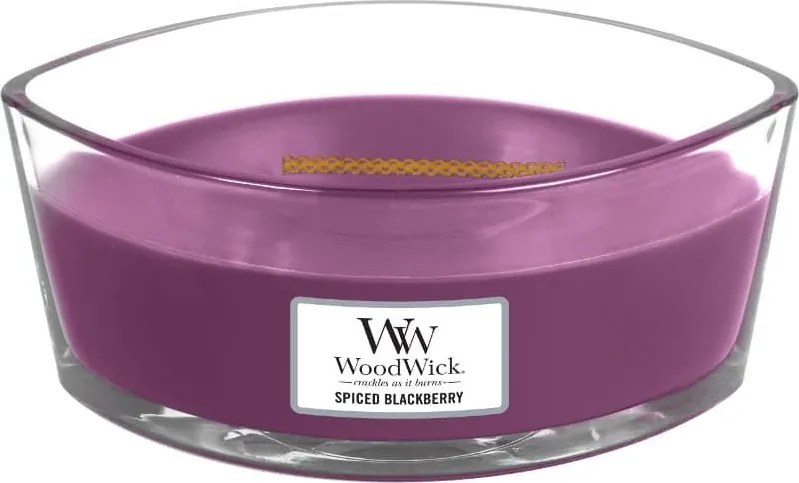 WoodWick geurkaars - Ellipse HearthWick Flame - Spiced Blackberry