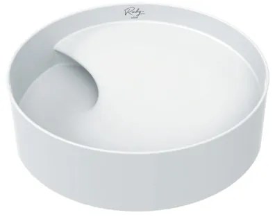 Creavit Ruby waskom - 40x40x11 - rond - opbouw - keramiek - wit glans RB141-00CB42E-0000