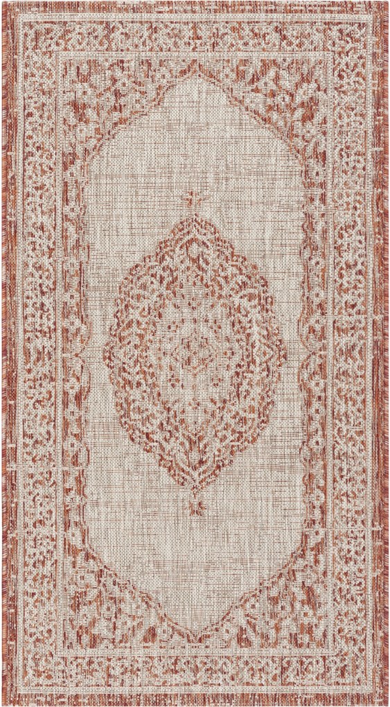 Safavieh | In- & outdoor vloerkleed Amira 120 x 180 cm licht beige, terracotta vloerkleden polypropyleen vloerkleden & woontextiel vloerkleden