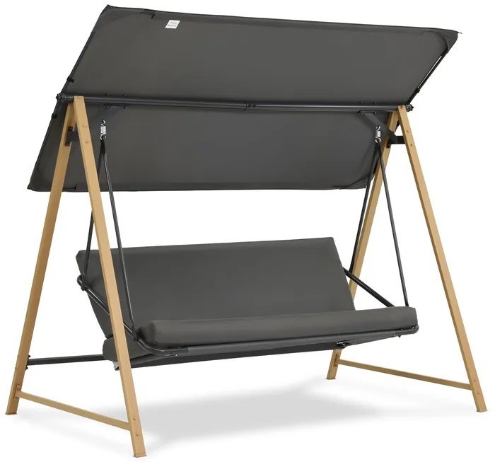 Metalen schommelbank Alicante Garden Point woodlike