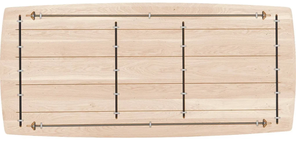Goossens Excellent Eettafel Floyd, Semi rechthoekig 220 x 100 cm