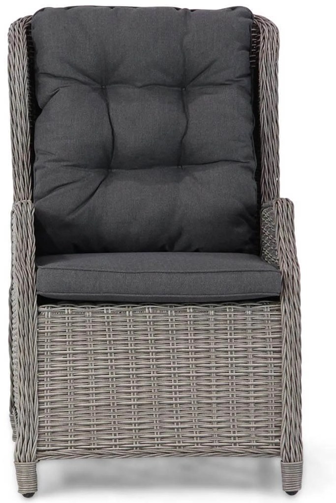 Tuinset 6 personen 240 cm Wicker Grijs Garden Collections Edingburgh/Boston