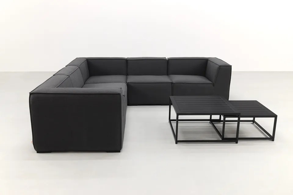 Liberty/Royalty Sunbrella loungeset - Sooty - 7-delig OP=OP