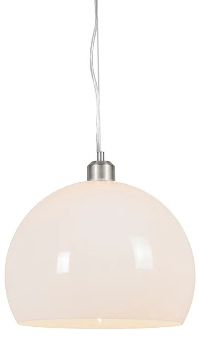 Moderne ronde hanglamp opaal wit - Globe Modern, Retro E27 Binnenverlichting Lamp