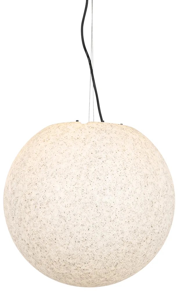 Moderne buiten hanglamp grijs 45 cm IP44 - Nura Modern E27 IP44 Buitenverlichting bol / globe / rond