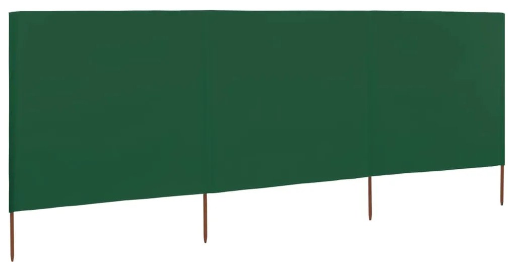 vidaXL Windscherm 3-panelen 400x80 cm stof groen