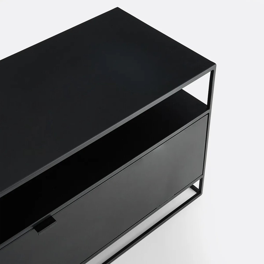 Tv-meubel, staal, breedte 200 cm, MIVA