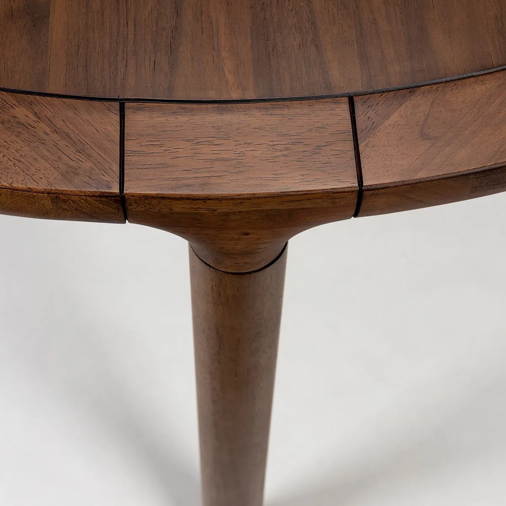 Zuiver Storm Walnut Ronde Eettafel Walnoot - 128 X 128cm.