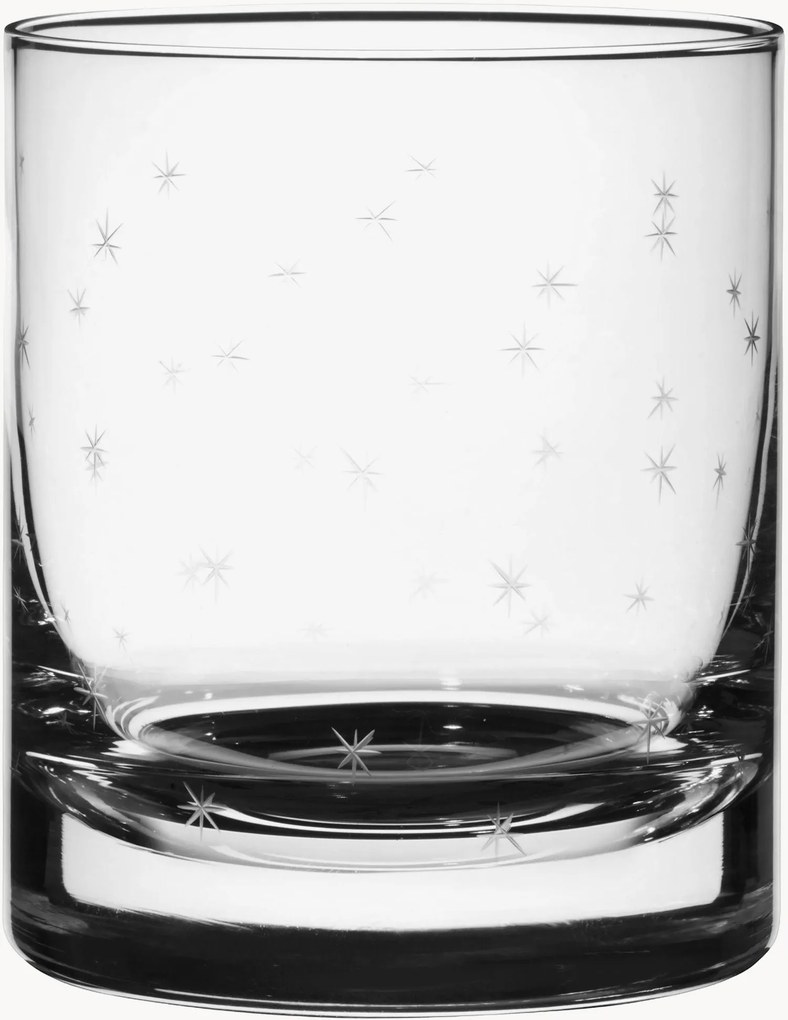 Mondgeblazen whisky glazen Stars, 2-delig