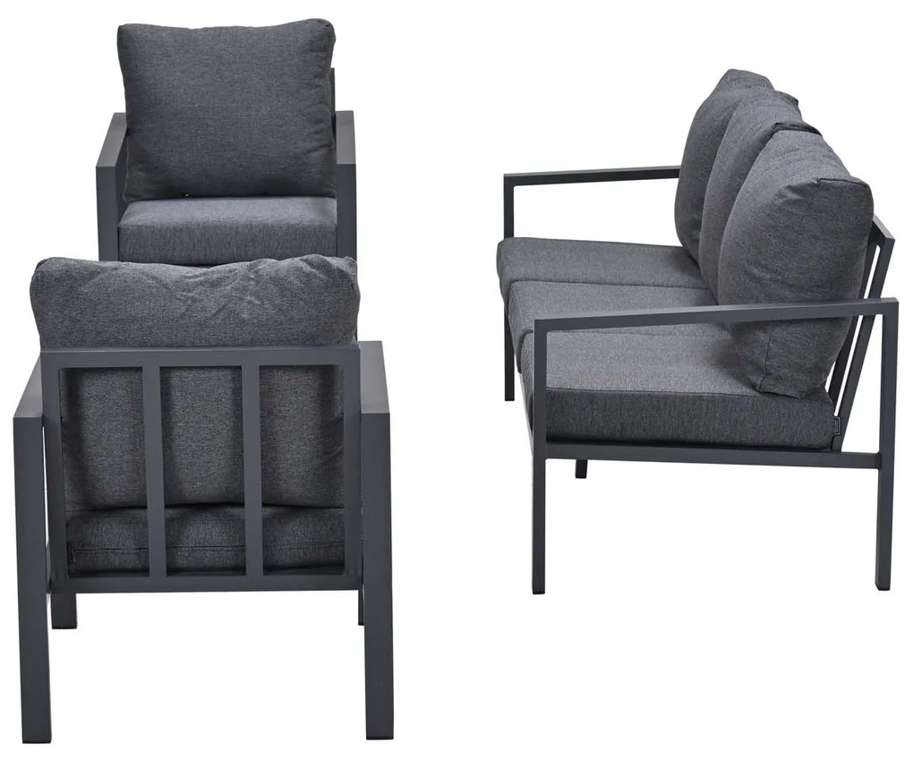 Garden Impressions Durban loungeset 4-delig - donker grijs