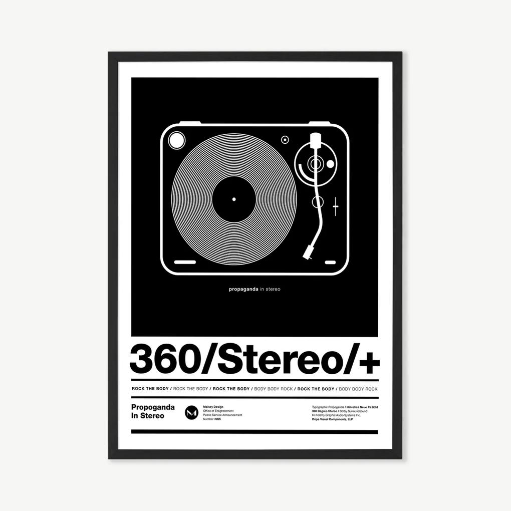 Stereo Poster, ingelijste print (meer formaten beschikbaar)