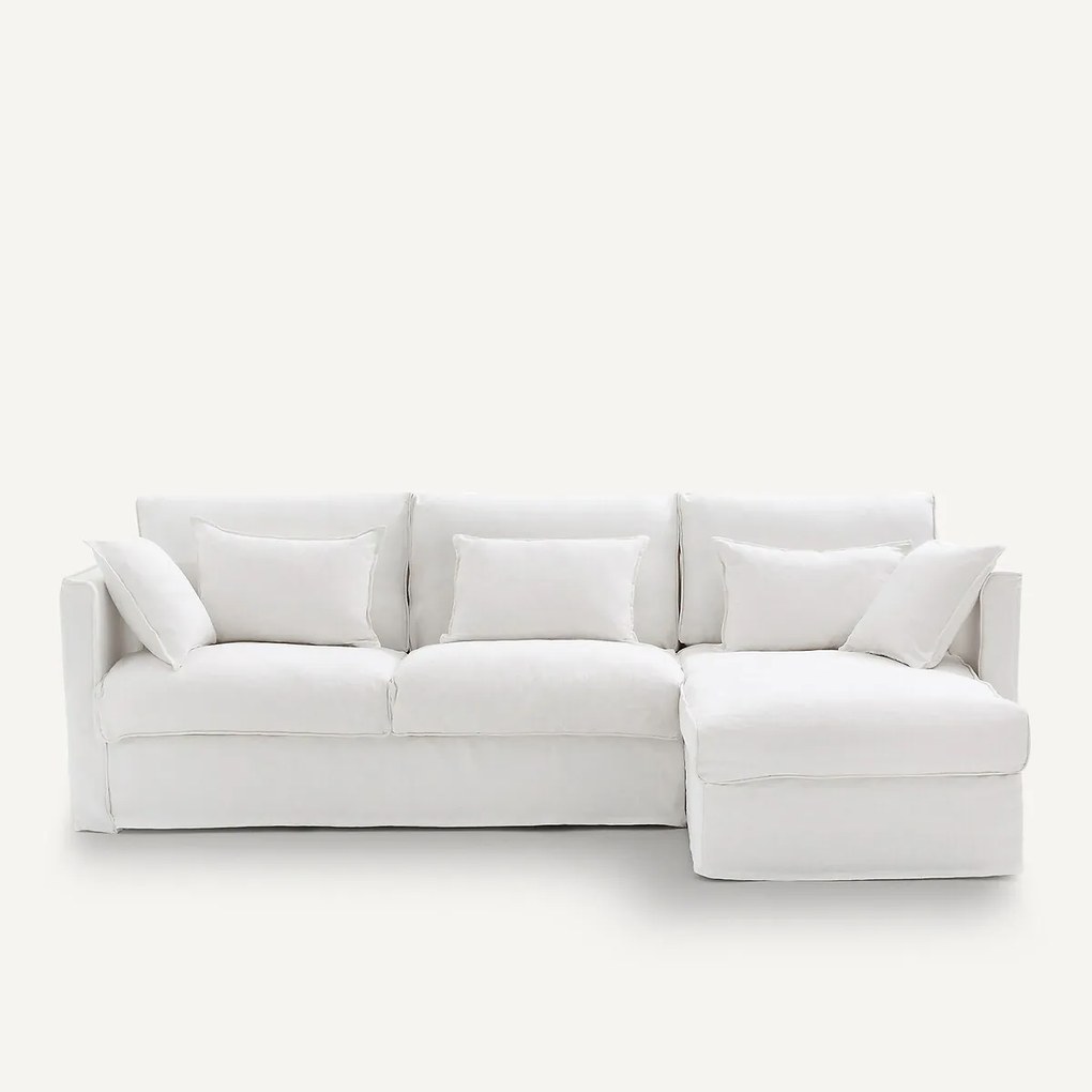 Hoekbank, omvormbaar, gekreukt linnen, Camille