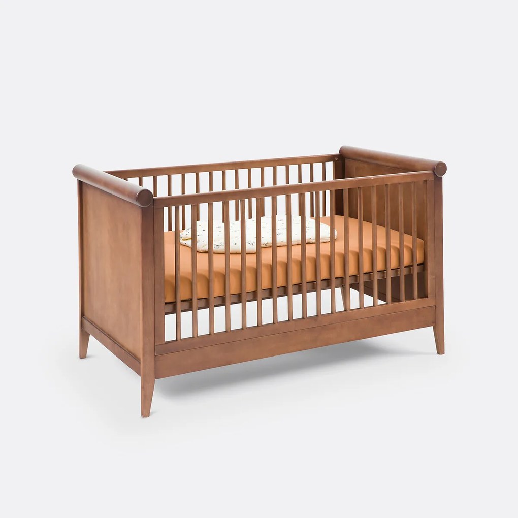 Evolutief vintage babybed in notenhoutbeits, Florette