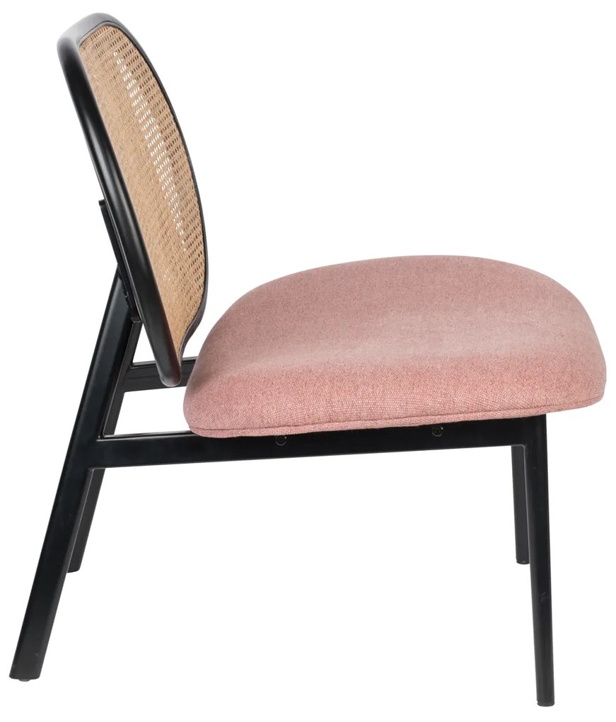 Zuiver Spike Webbing Roze Fauteuil Rotan Webbing