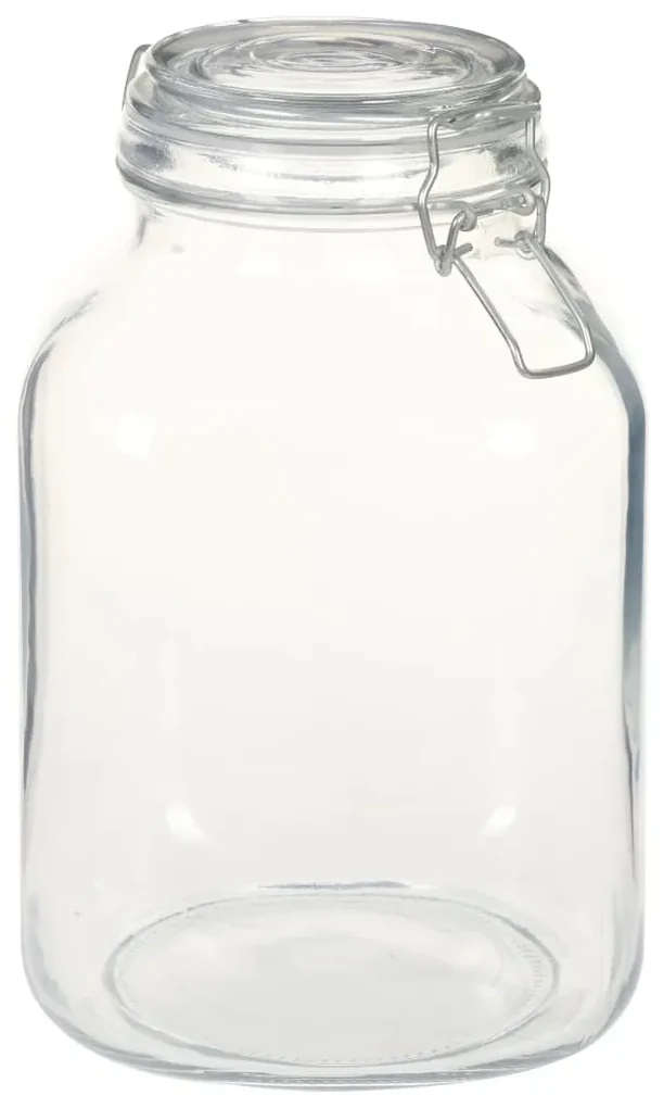 vidaXL Potten met sluiting 12 st 3 L glas
