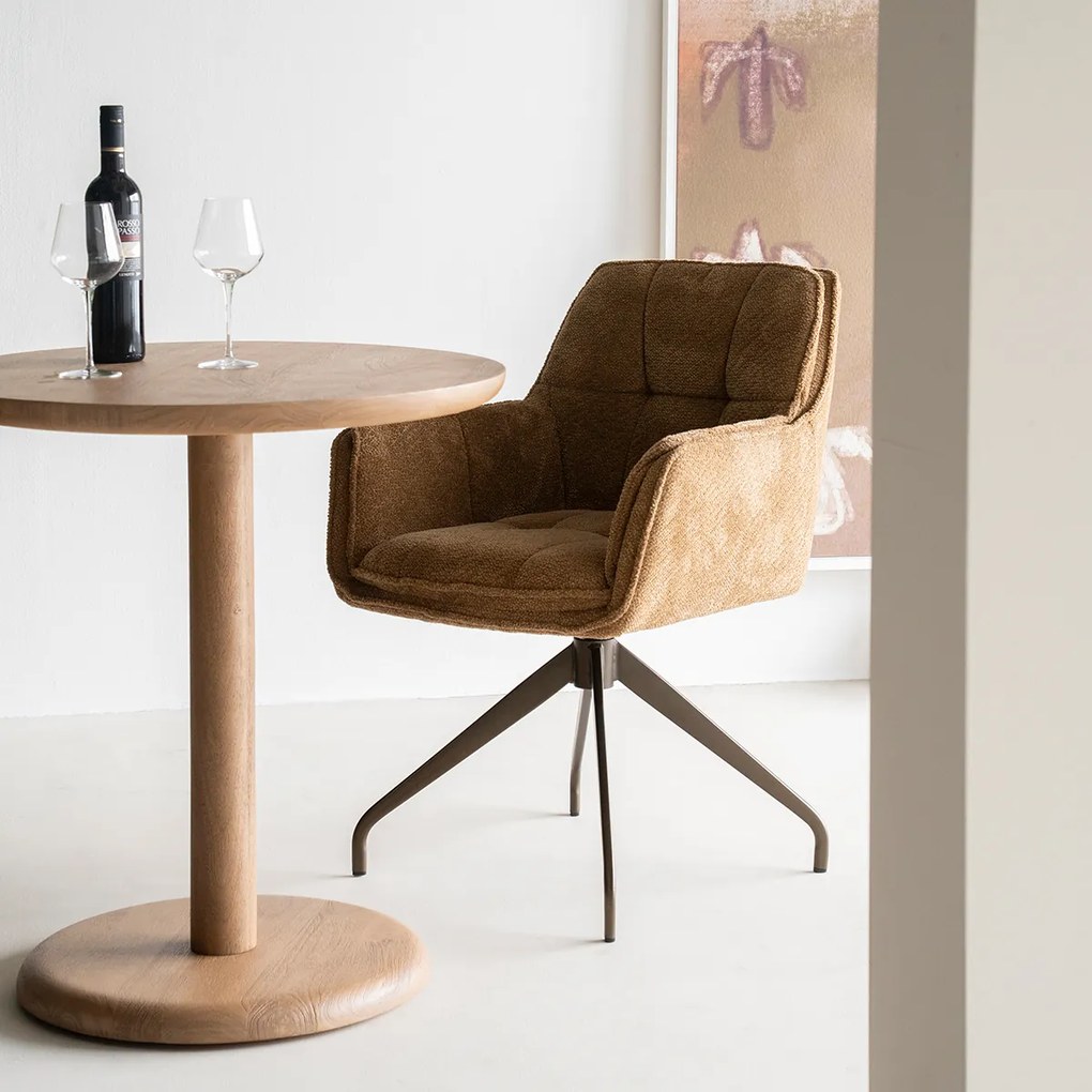 Bistro Eettafel Rond Eiken - 70 X 70cm.