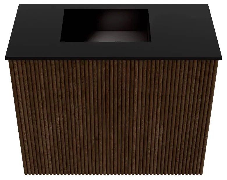 Mondiaz Joya 50cm toiletmeubel walnut met wastafel faye links 1 kraangat urban