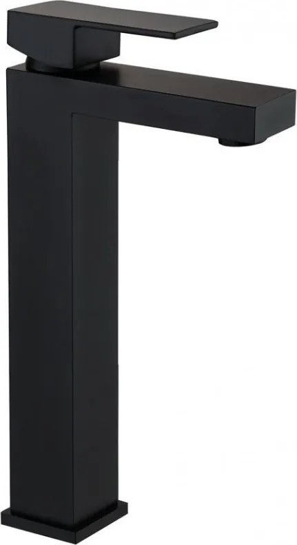Mexen Cube hoge wastafelkraan, zwart - 72910-70