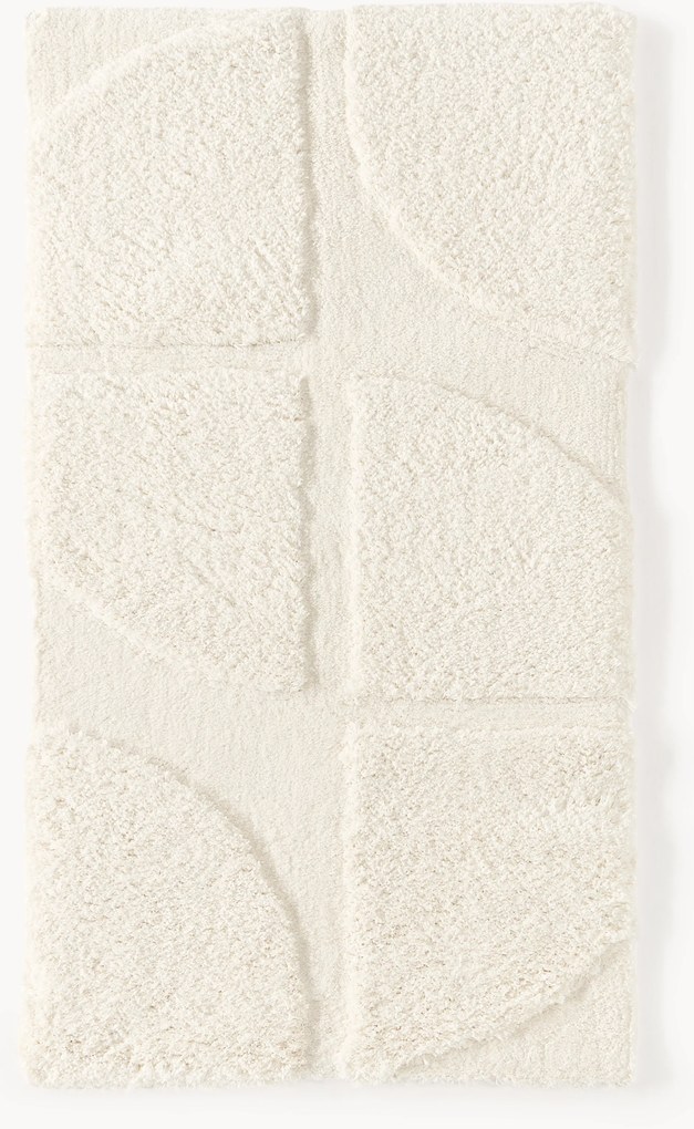 Pluizig hoogpolig vloerkleed Jade met een verhoogde hoog-laag structuur