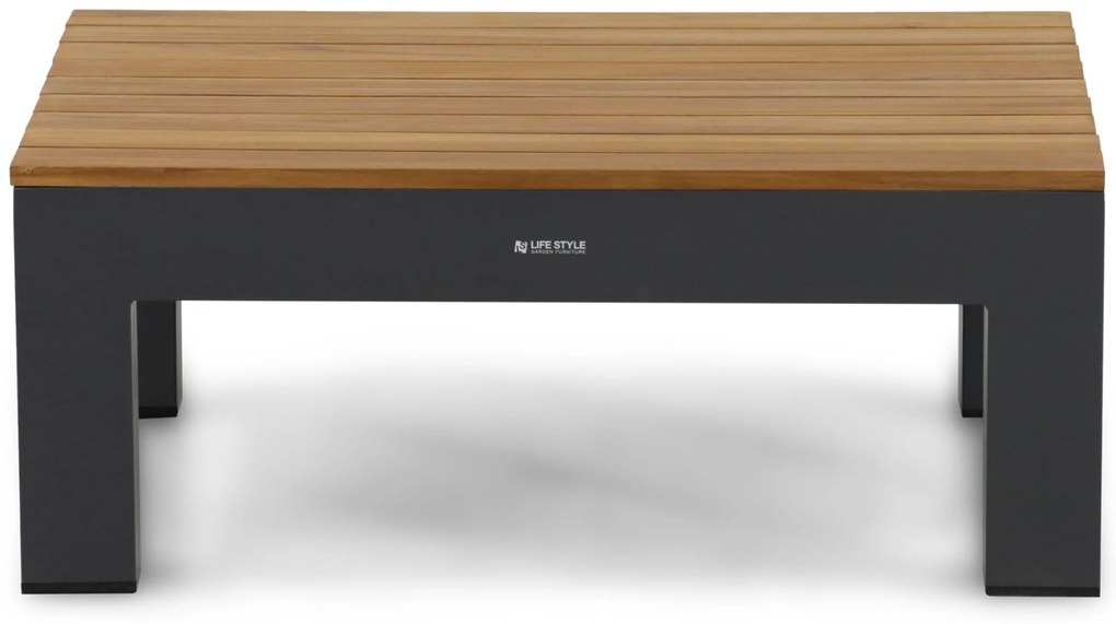 Loungeset 5 personen Aluminium/Teak Grijs Lifestyle Garden Furniture Vittoria
