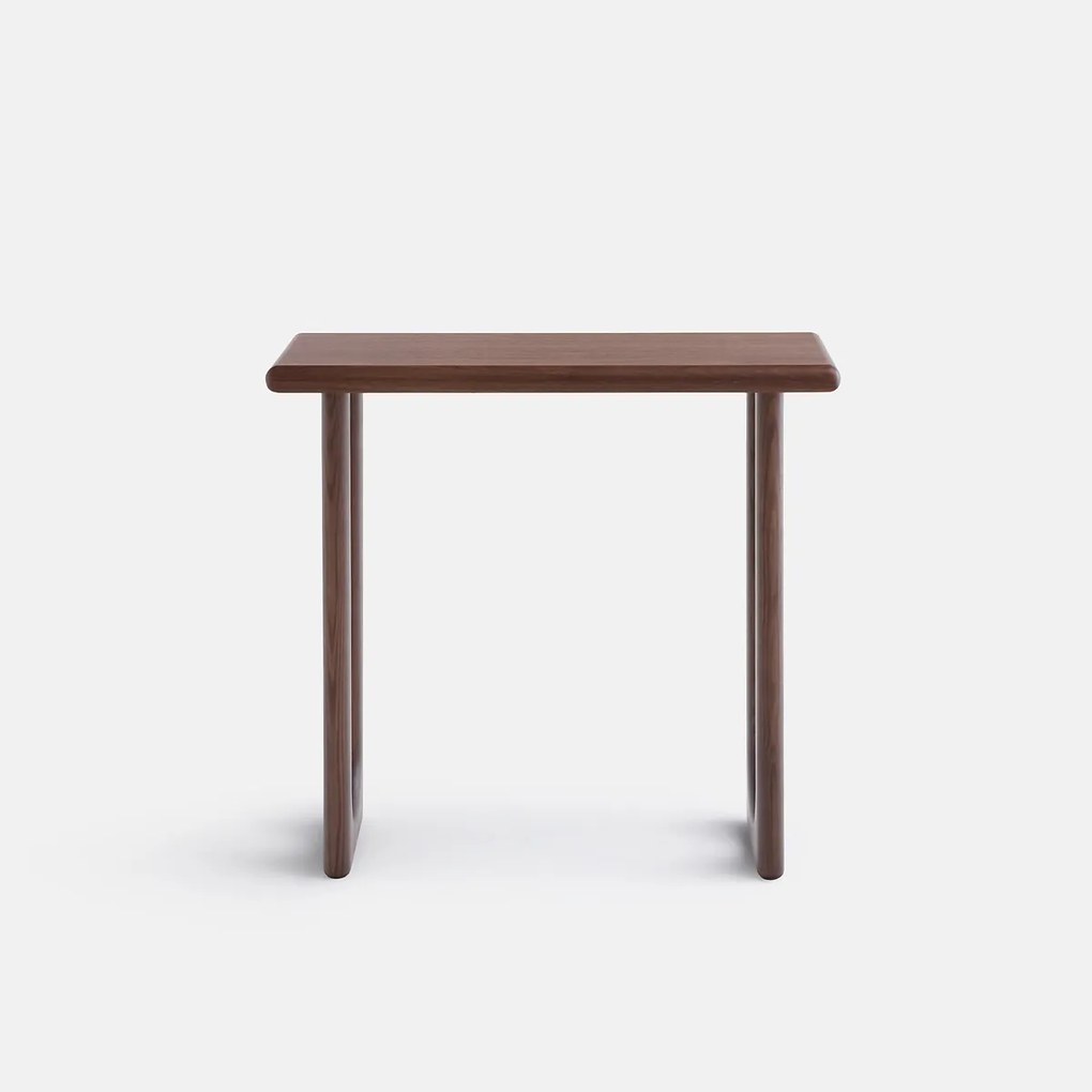 Nachtkastje, massief notenhout en fineer, massief essen, breedte 80 cm, DOUVE