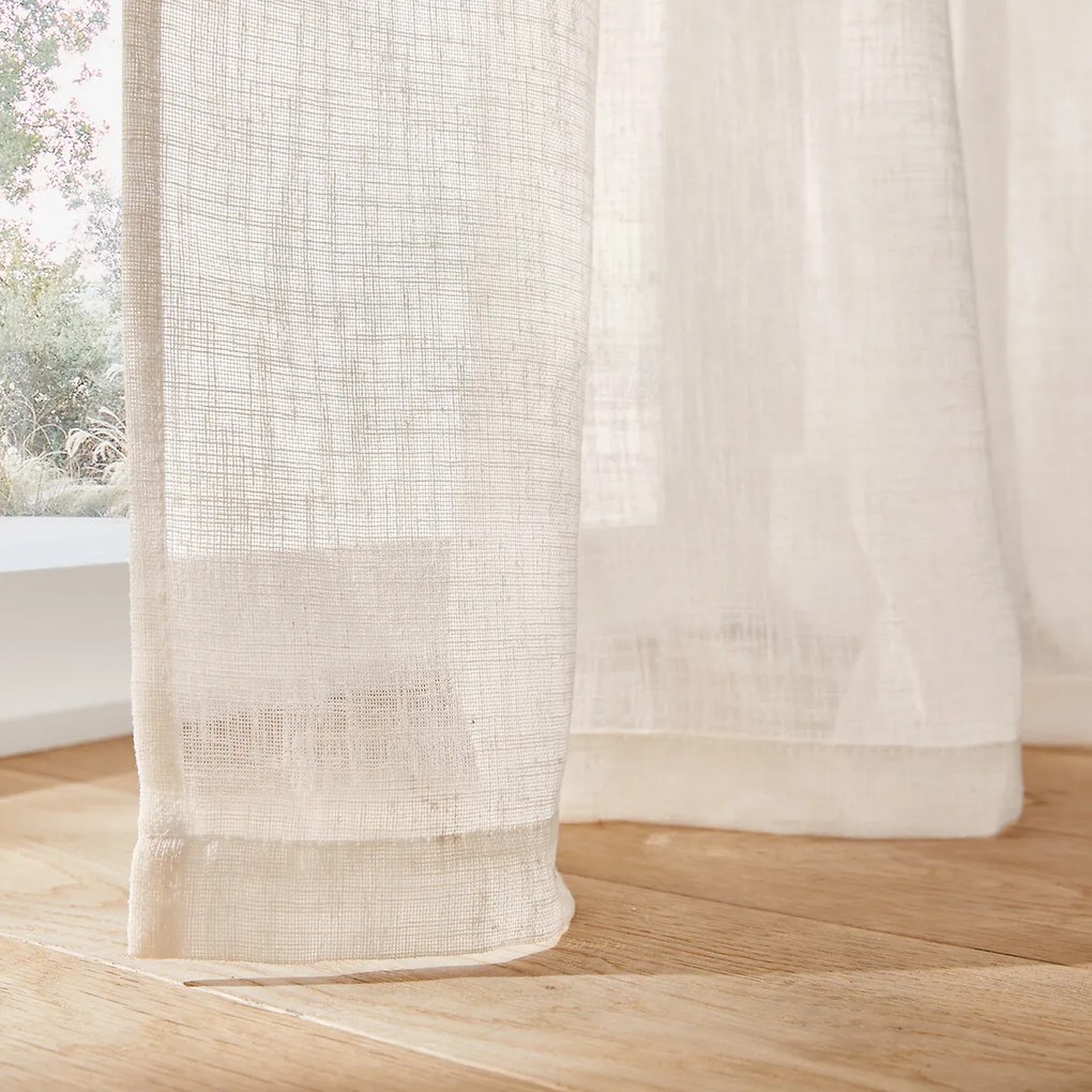 Gordijn met aangerimpelde bies en golf, Nyong