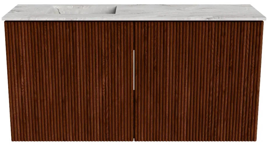 Mondiaz Joya DLux 80cm toiletmeubel ruby met wastafel faye links zonder kraangat glace