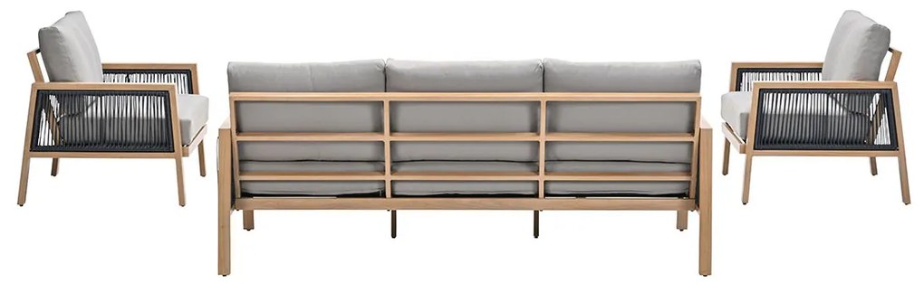Garden Impressions San Capri loungeset 4-delig - light teak aluminium