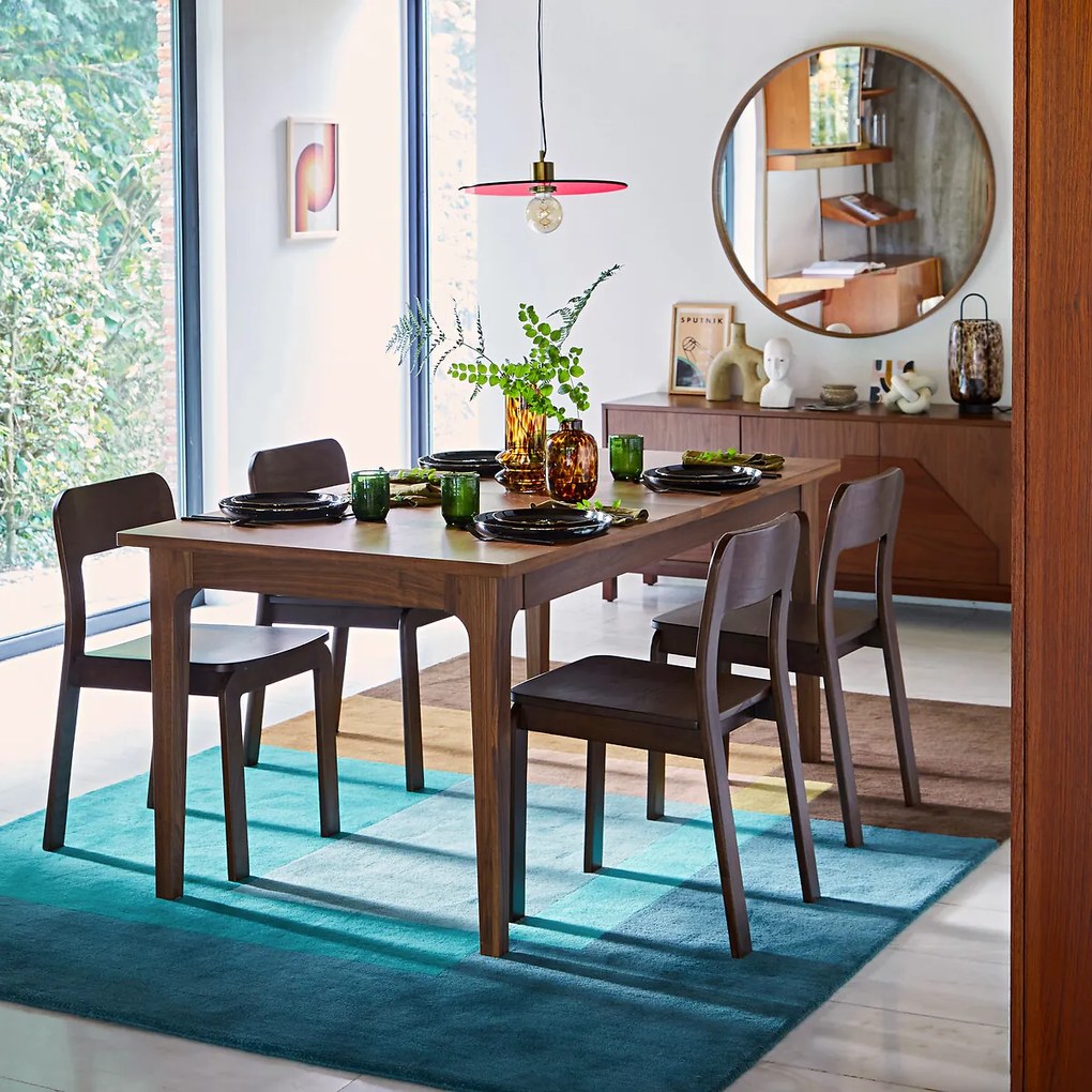 Uitschuifbare eettafel, walnootfineer, 6 tot 10 couverts, VINTELE