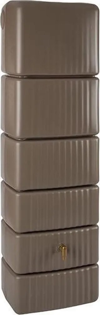 4Rain slim taupe taupe - Regenton muurmodel - 37x58x182cm - 300 liter