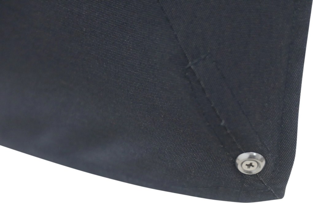 Zweefparasol 3.5x2.6m Graphite (incl. voet en hoes) Grijs-antraciet Camello Luna