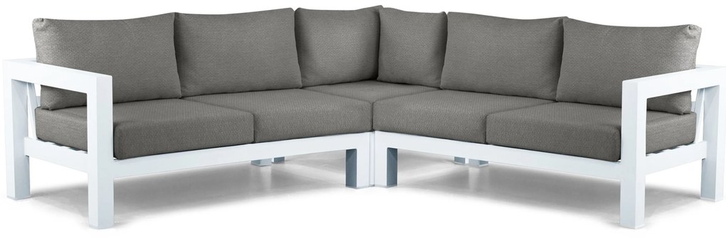 Hoek loungeset 5 personen Aluminium Wit Lifestyle Garden Furniture Luca