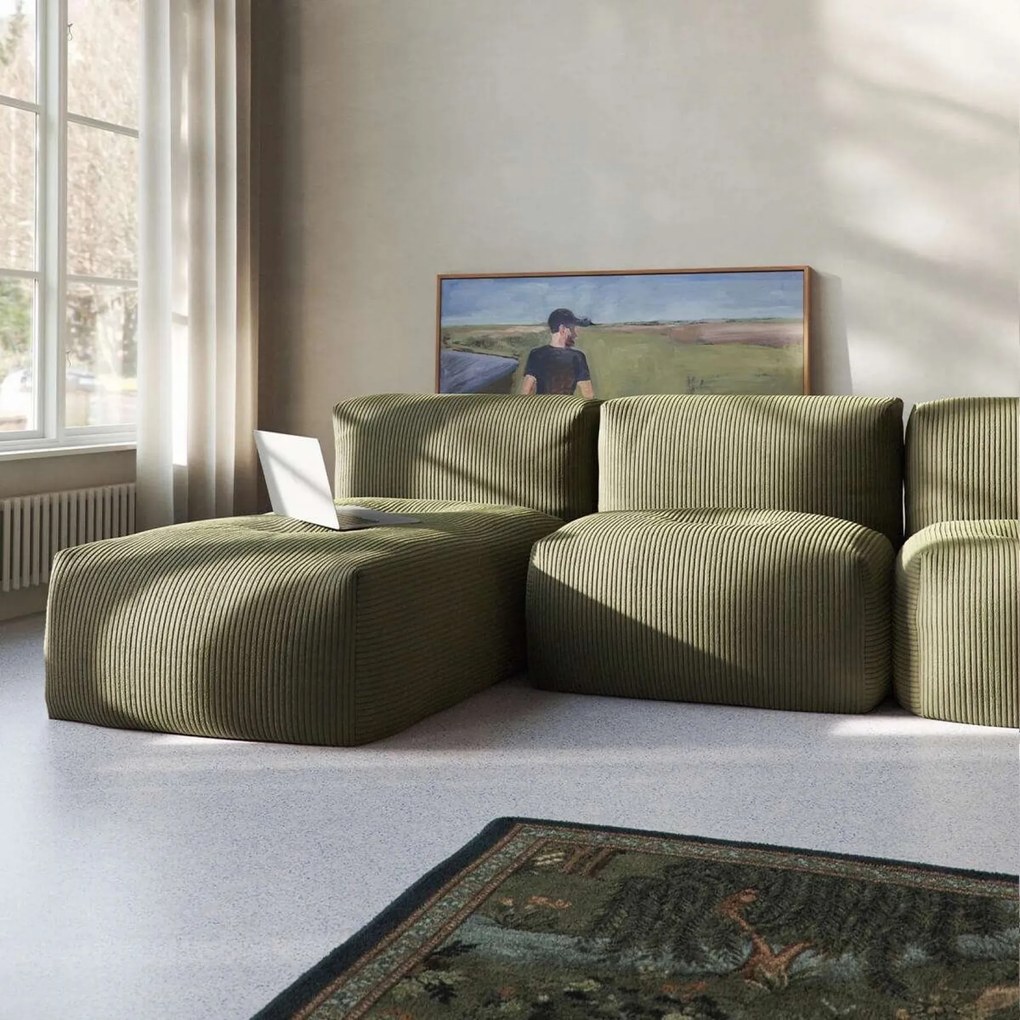 Soft Zitzak Indoor Lounger - Corduroy Olive