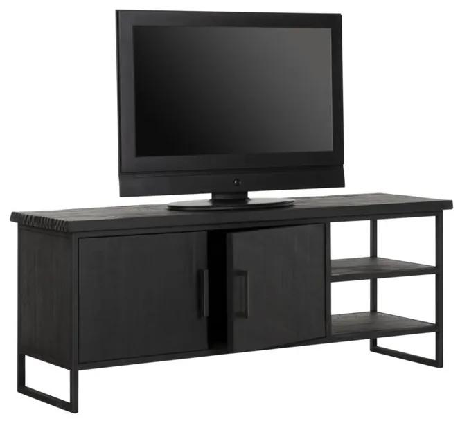 DTP Home Timeless Black Beam Tv-meubel Zwart Teak 140 Cm - 140x40x55cm.