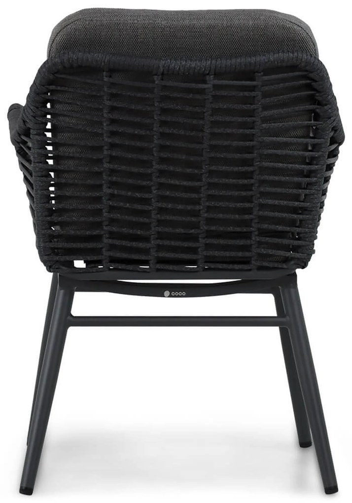 Tuinstoel Aluminium/rope Grijs-antraciet Coco Antoni antraciet