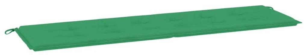 vidaXL Tuinbankkussen 180x50x3 cm groen