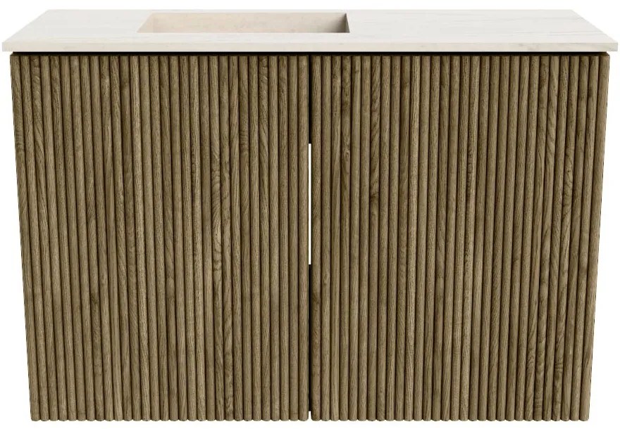 Mondiaz Joya DLux 60cm toiletmeubel dusk met wastafel faye links zonder kraangat meli