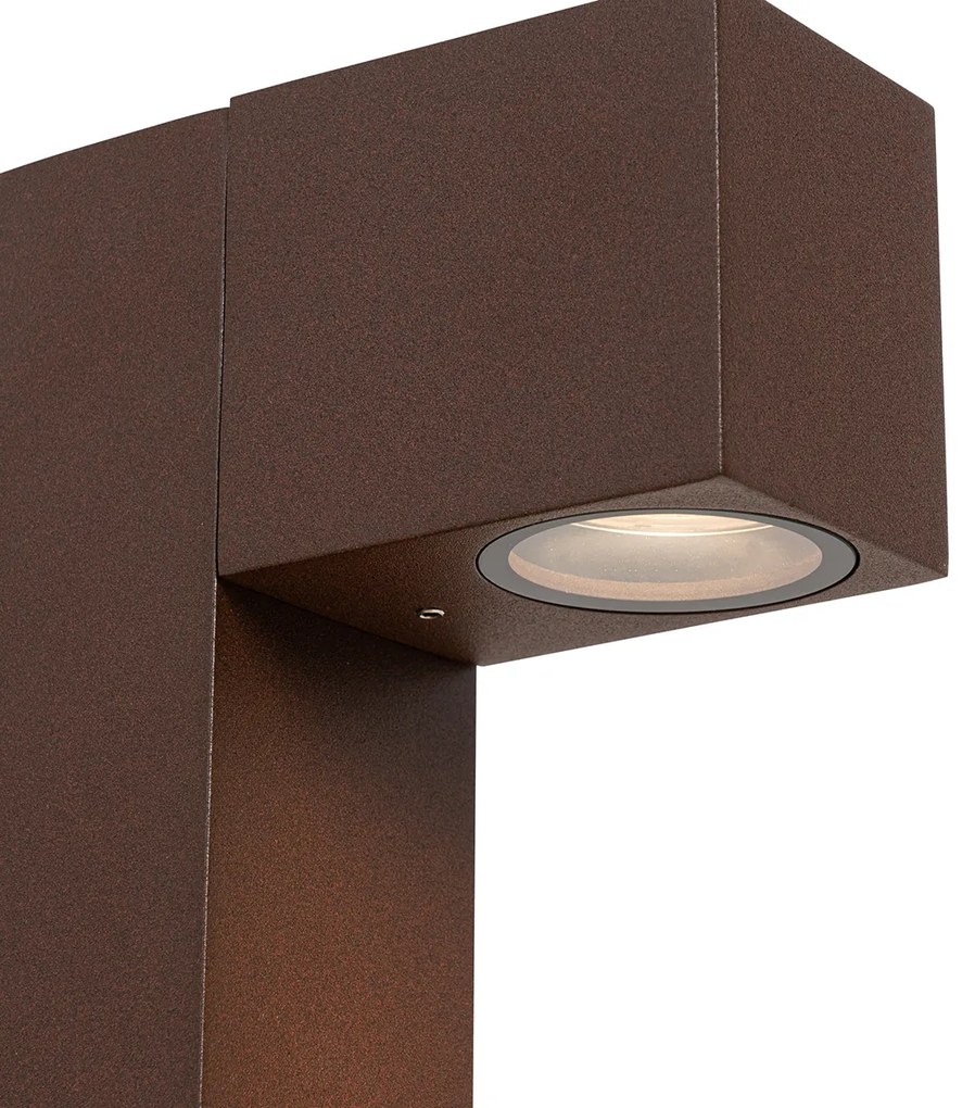 Buitenlamp roestbruin met grondpin en kabelmof 65cm IP44 - Baleno Industriele / Industrie / Industrial, Modern GU10 IP44 Buitenverlichting