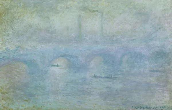 Claude Monet - Kunstdruk Waterloo Bridge, Effect of Fog, 1903, (40 x 26.7 cm)