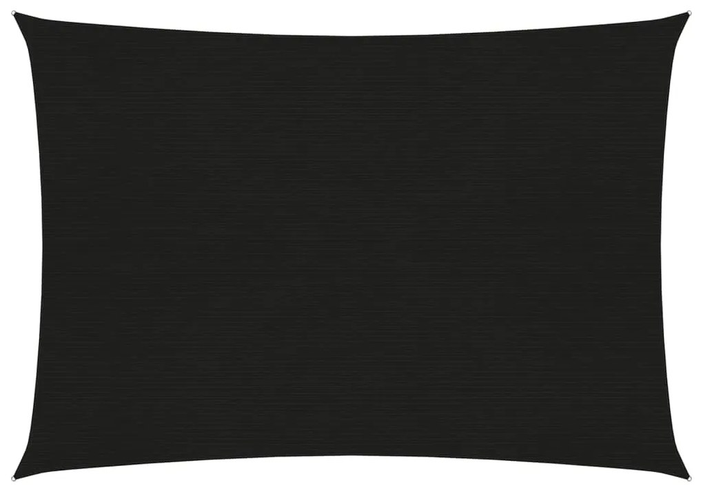 vidaXL Zonnezeil 160 g/m² 4x5 m HDPE zwart