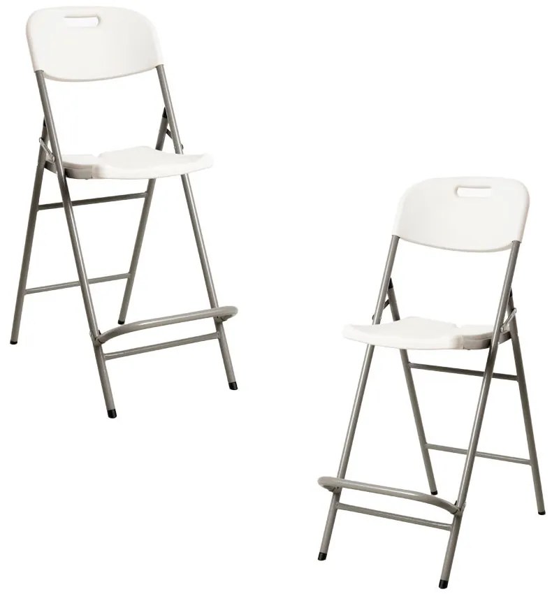 Pakket van 2 barkrukken van hars met rugleuning