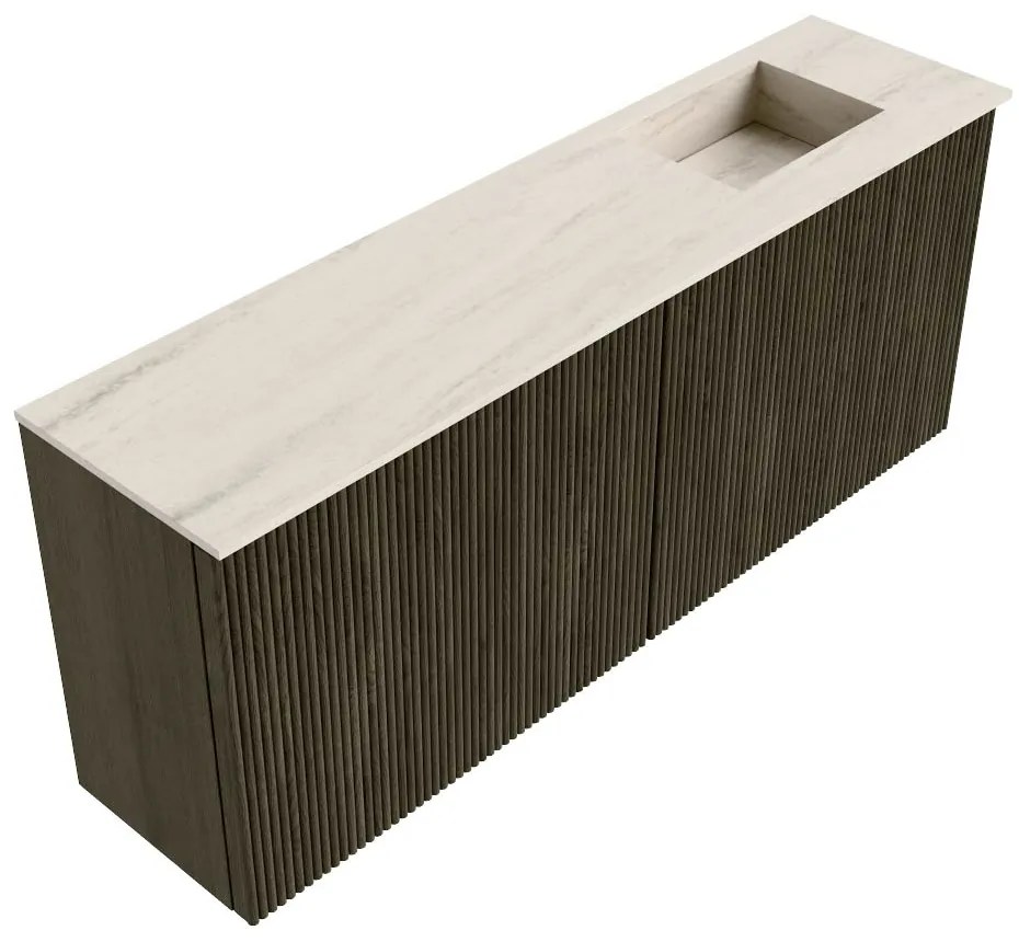 Mondiaz Joya DLux 100cm toiletmeubel shadow met wastafel faye rechts zonder kraangat meli